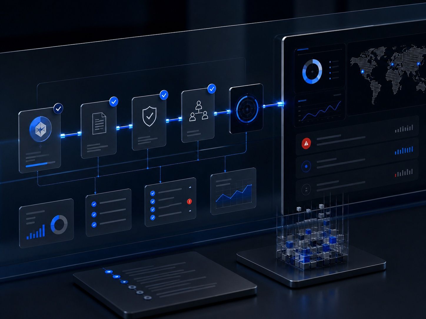 Listing and monitoring processes for digital assets